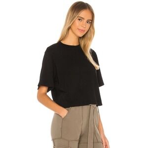 Cotton Citizen Tokyo Crop Tee  Crewneck USA Made Black T-Shirt Shirt Small S